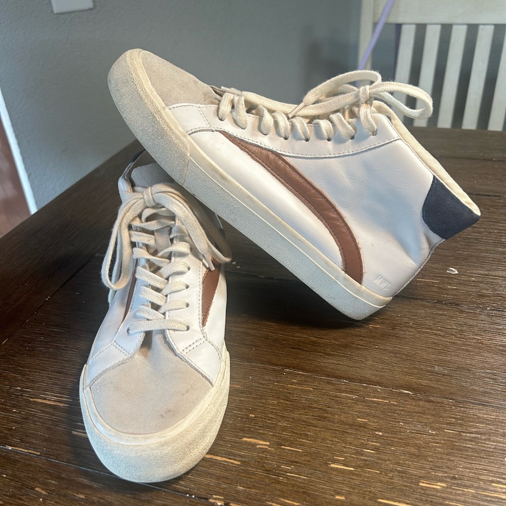 Madewell Sidewalk Leather sneakers size 8 women 6.5 men - Picture 3 of 12